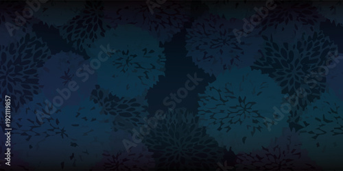Abstract dark blue and teal textured background with subtle shapes.