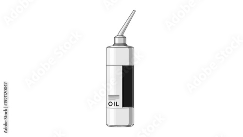 White Oil Dispenser with Precision Spout