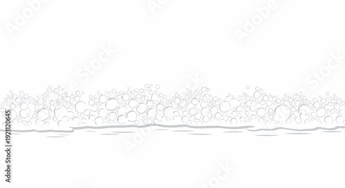 Bubbles Border - Abstract Water Surface with Foamy Bubbles