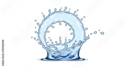 Dynamic Water Splash Ring - Clean Liquid Droplet Movement