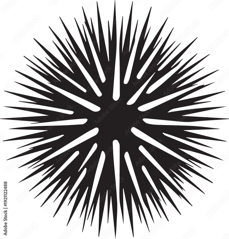 Obraz premium Sea Urchin Icon Vector