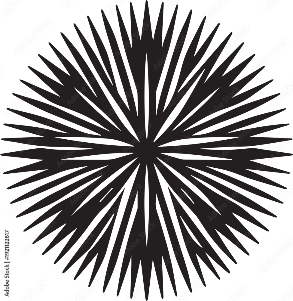 Obraz premium Sea Urchin Icon Vector