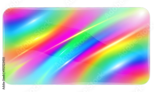 Vibrant Neon Rainbow Wave Abstract Background