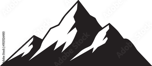 Mountain Peak Silhouette Landscape Illustration,
Majestic Mountain Range Black Vector Design,
Minimal Mountain Skyline Silhouette Art