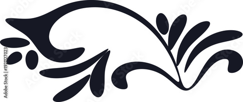 Hand drawn ornament arrow shape element