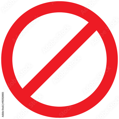 Red Prohibitory Sign Icon, Universal No Entry or Forbidden Circle Backslash Symbol on White Background Free Download Red Prohibitory Sign Icon, Universal No Entry or Forbidden Circle Backslash Symbol on White Background - GFXLoad