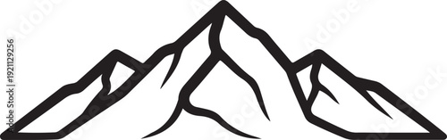 Mountain Peak Silhouette Landscape Illustration,
Majestic Mountain Range Black Vector Design,
Minimal Mountain Skyline Silhouette Art