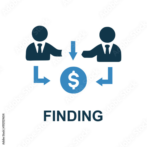 Financial Collaboration: Symbolic illustration of financial collaboration, depicting two figures engaged in transaction process. 