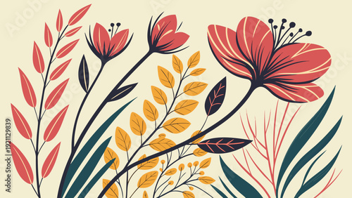 seamless pattern with flowers