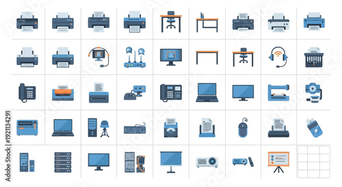 Car service and automotive maintenance flat icon collection