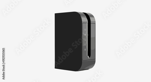 Black Xbox One Console Side View.