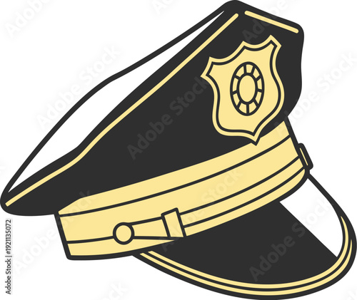 hand drawn vector illustration of an old man with hat