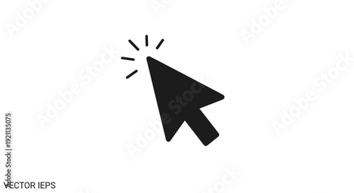 Black Computer Mouse Cursor Clicking Icon.