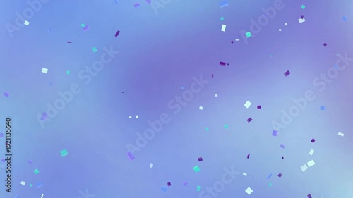 Confetti explosion in the air, abstract celebration scene, vibrant colors, video, aerial view