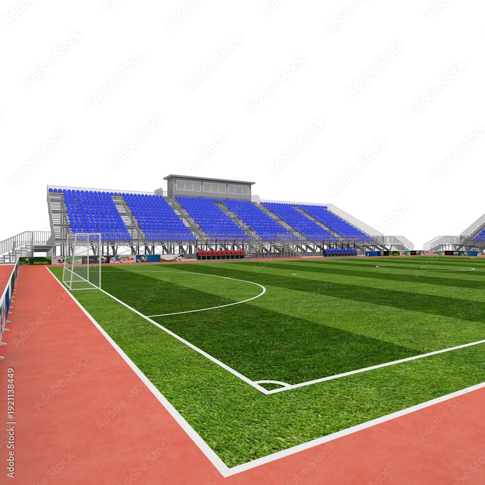 Fototapeta premium 3d render of outdoor futsal arena