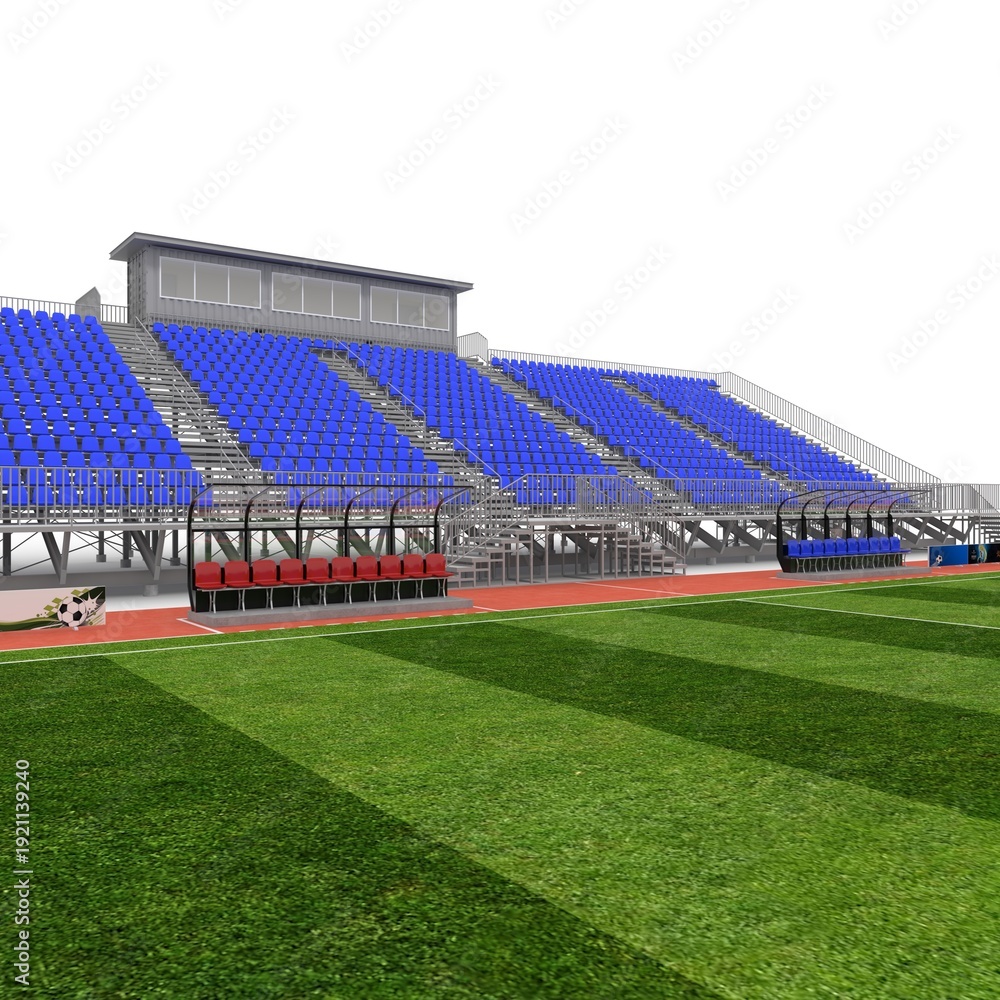 Obraz premium 3d render of outdoor futsal arena