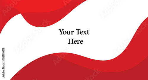 Red and white abstract wave background fluid shape design for presentation o=