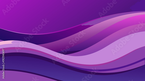 A vibrant and abstract wave pattern in shades of purple and pink Vector