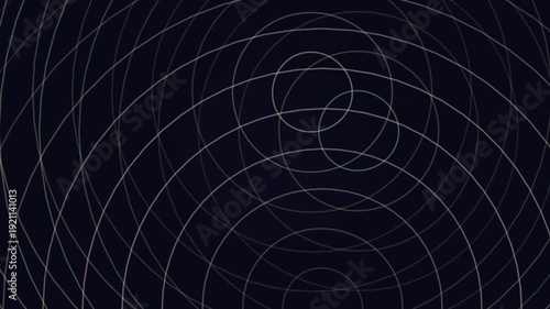 A dark digital web forms a 3d spiral tunnel pattern against a black and white abstract background with tech blue light lines and a vector radar design