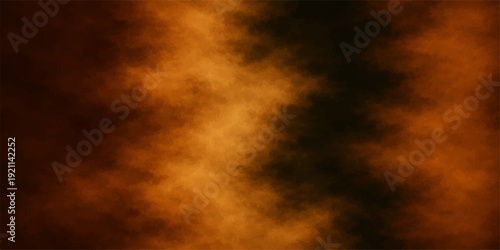 An abstract dark texture blending blue sky clouds with a storm of gray smoke and fiery sunset light for a dramatic nature backdrop