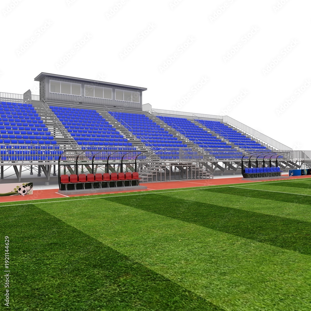 Obraz premium 3d render of outdoor futsal arena