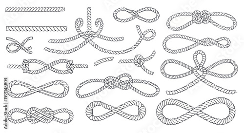 Collection of Nautical Knots and Rope Patterns