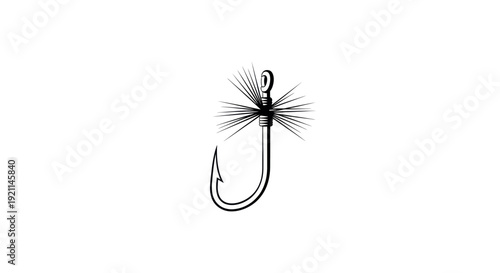 Fishing Fly Lure Hook Illustration