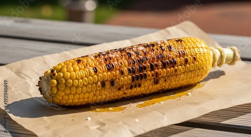 Grilled Corn on the Cob Outdoor.