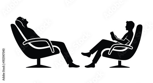 Traditional arabian couple depicted in bold black silhouette