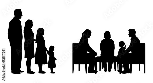Family gatherings: a contrast between generations and social settings