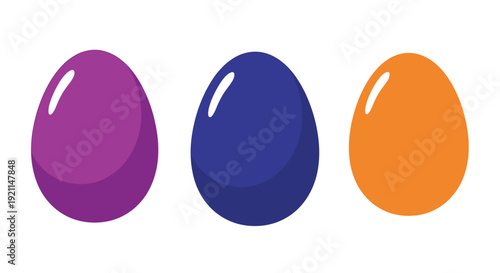 Three colorful oval shapes aligned horizontally a digital silhouette
