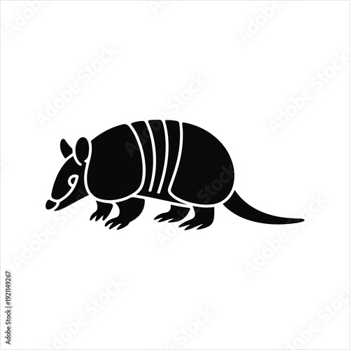 Armadillo icon isolated on white background.
