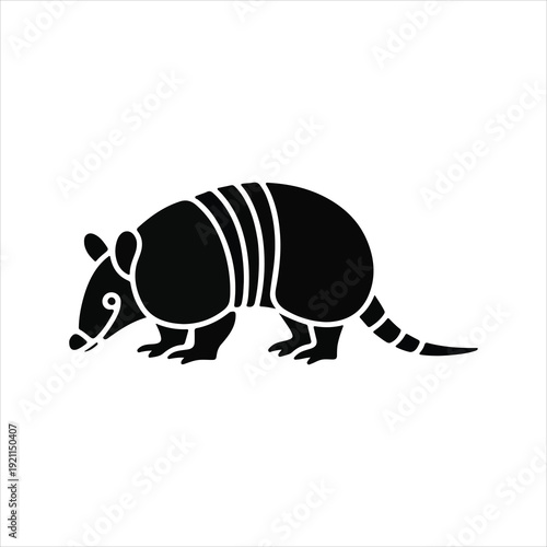 Armadillo icon isolated on white background.
