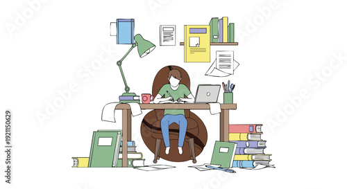 Dedicated Professional Engaged in Deep Work and Continuous Learning for Skill Enhancement