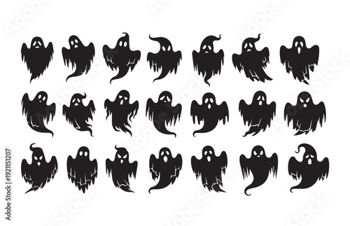 Collection of 20 unique grim reaper silhouettes