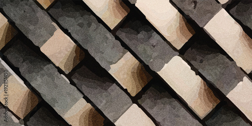 Abstract swirly texture. Fantasy fractal background. 3D rendering. Shellfish, stone, pearl. Brown, beige, grey, gold