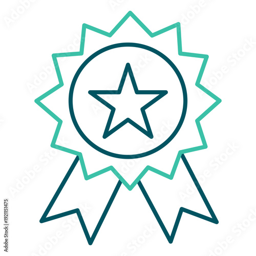 Outline Achievement Badge Star