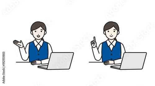 受付の女性事務員