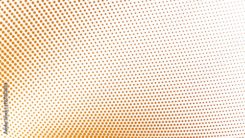 Orange Gradient with Halftone Dot Abstract Background in Modern Minimal Digital Texture Style