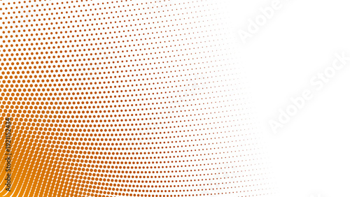 Orange Gradient with Halftone Dot Abstract Background in Modern Minimal Digital Texture Style