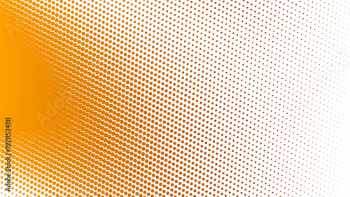 Orange Gradient with Halftone Dot Abstract Background in Modern Minimal Digital Texture Style