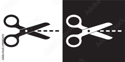  hair scissors silhouette vector, scissors vector icon 