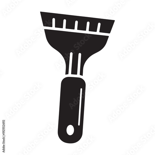 Black vector scraper icon isolated on transparent background