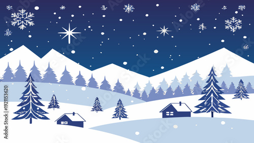 Festive Pine Tree Vector Winter Holiday Illustration