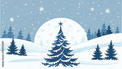 Holiday Celebration Tree Vector Winter Wonderland Design