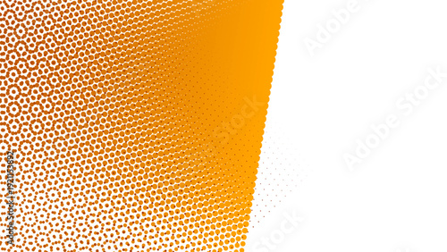Orange Gradient with Halftone Dot Abstract Background in Modern Minimal Digital Texture Style