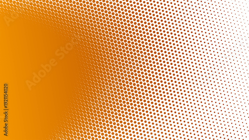 Orange Gradient with Halftone Dot Abstract Background in Modern Minimal Digital Texture Style