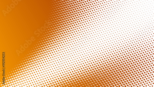 Orange Gradient with Halftone Dot Abstract Background in Modern Minimal Digital Texture Style