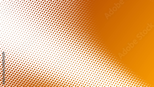 Orange Gradient with Halftone Dot Abstract Background in Modern Minimal Digital Texture Style