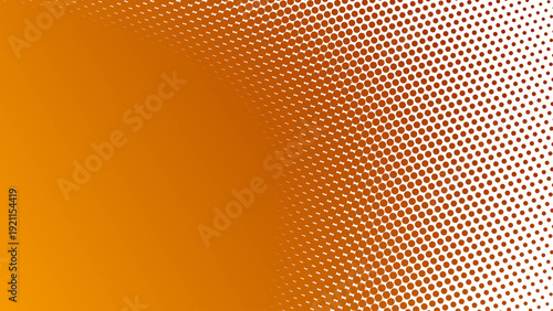 Orange Gradient with Halftone Dot Abstract Background in Modern Minimal Digital Texture Style